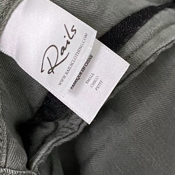 Rails Maverick Utility Jacket Womens S Linen Blend Button Down Sage Green Coat - Picture 9 of 11